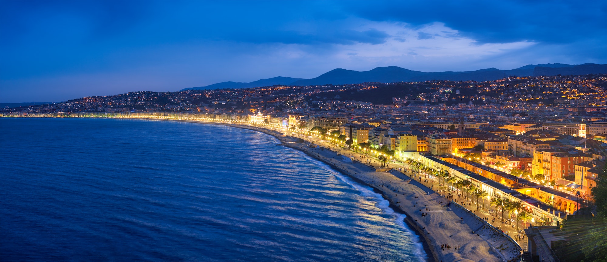 Picturesque view of Nice, France in the evening